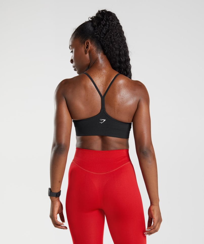 Women's Gymshark Sweat Seamless Sports Bra Black | NZ 8DGZEJ